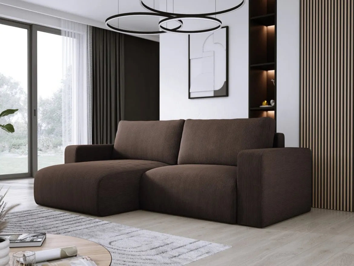 Designer Ecksofa Carl Cord mit Schlaf- und Klappfunktion
