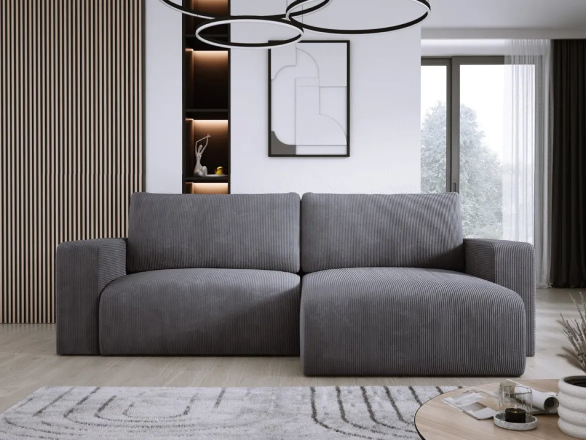 Designer Ecksofa Carl Cord mit Schlaf- und Klappfunktion