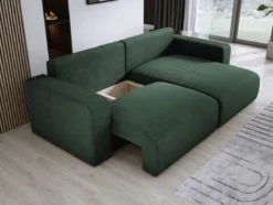 Designer Ecksofa Carl Cord mit Schlaf- und Klappfunktion
