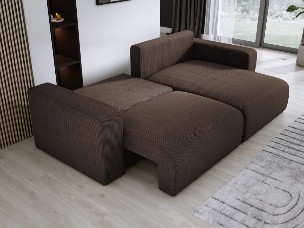 Designer Ecksofa Carl Cord mit Schlaf- und Klappfunktion