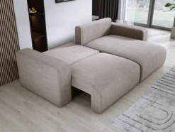 Designer Ecksofa Carl Cord mit Schlaf- und Klappfunktion