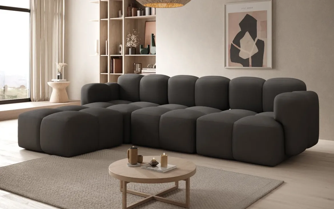 Designer Ecksofa Celly in Stoff