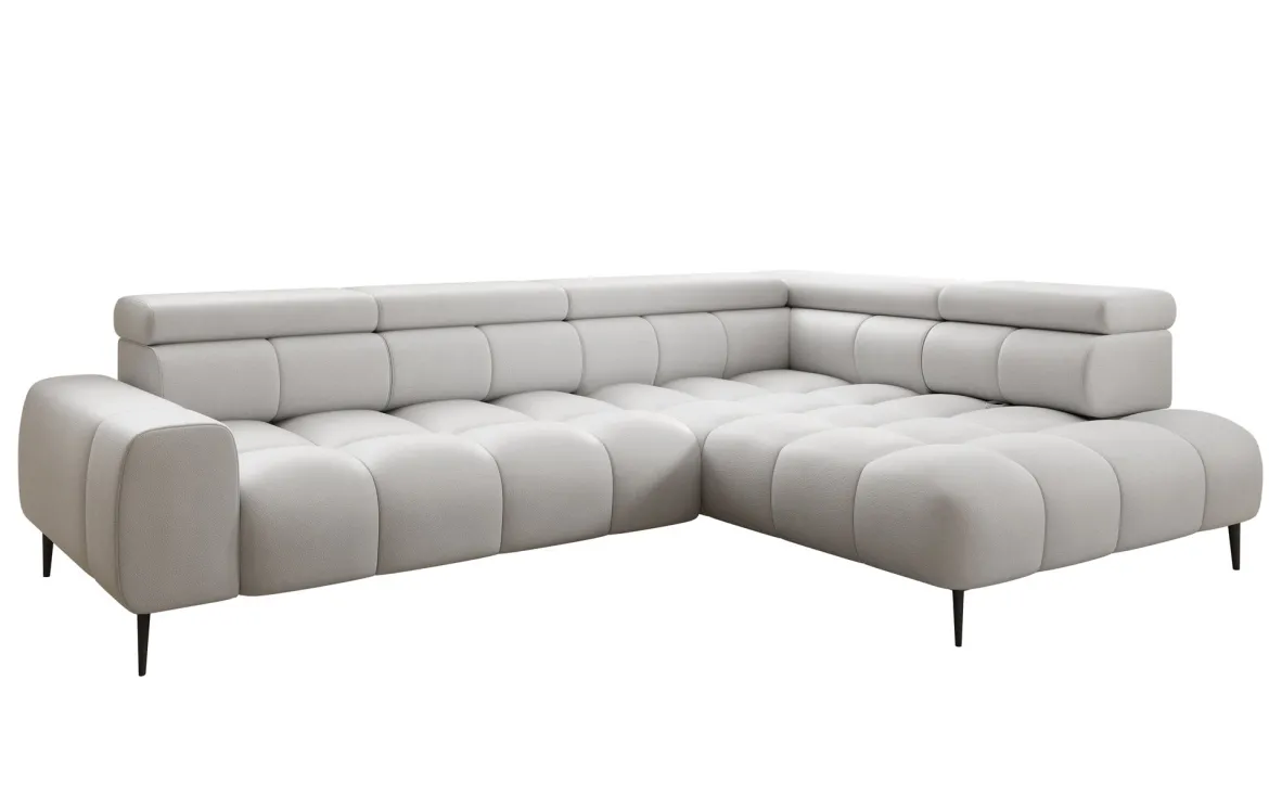 Designer Ecksofa Ceora mit elektrischer Schlaffunktion und verstellbarerer Rückenlehne in Echtleder