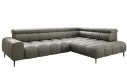 Designer Ecksofa Ceora mit elektrischer Schlaffunktion und verstellbarerer Rückenlehne in Echtleder