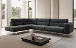 Designer Ecksofa closed Torino in Bouclé