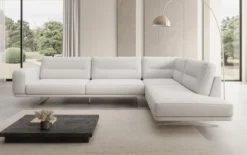 Designer Ecksofa closed Torino in Bouclé