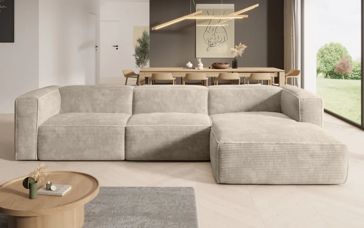 Designer Ecksofa Comfy in Cord