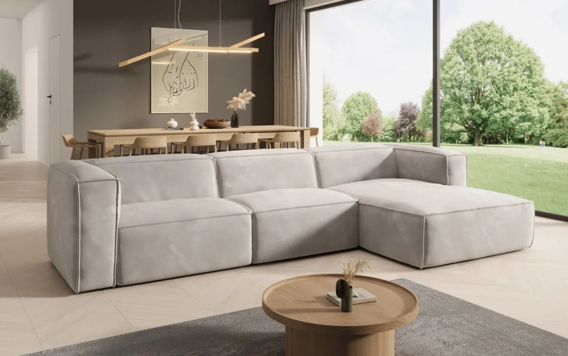Designer Ecksofa Comfy in Samt