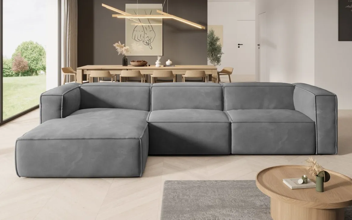 Designer Ecksofa Comfy in Samt