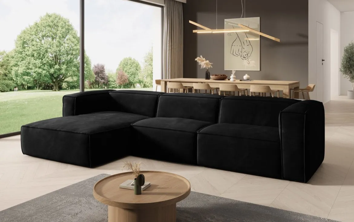 Designer Ecksofa Comfy in Samt