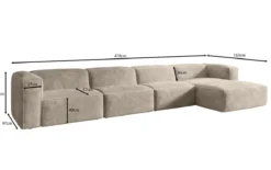 Designer Ecksofa Comfy Maxi in Cord