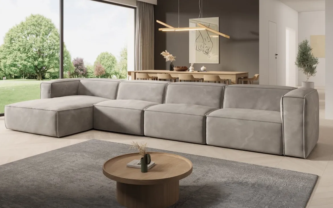 Designer Ecksofa Comfy Maxi in Samt