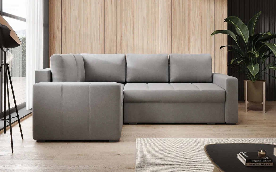 Designer Ecksofa Cortino mit Schlaffunktion und Stauraum