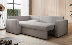 Designer Ecksofa Cortino mit Schlaffunktion und Stauraum