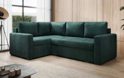 Designer Ecksofa Cortino mit Schlaffunktion und Stauraum