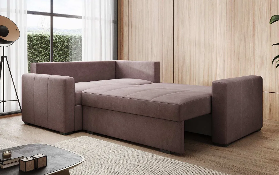 Designer Ecksofa Cortino mit Schlaffunktion und Stauraum