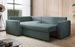 Designer Ecksofa Cortino mit Schlaffunktion und Stauraum