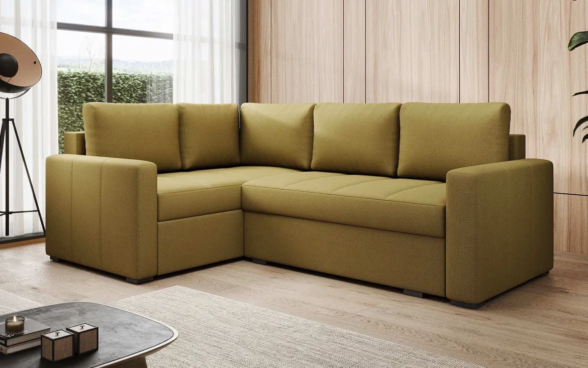 Designer Ecksofa Cortino mit Schlaffunktion und Stauraum