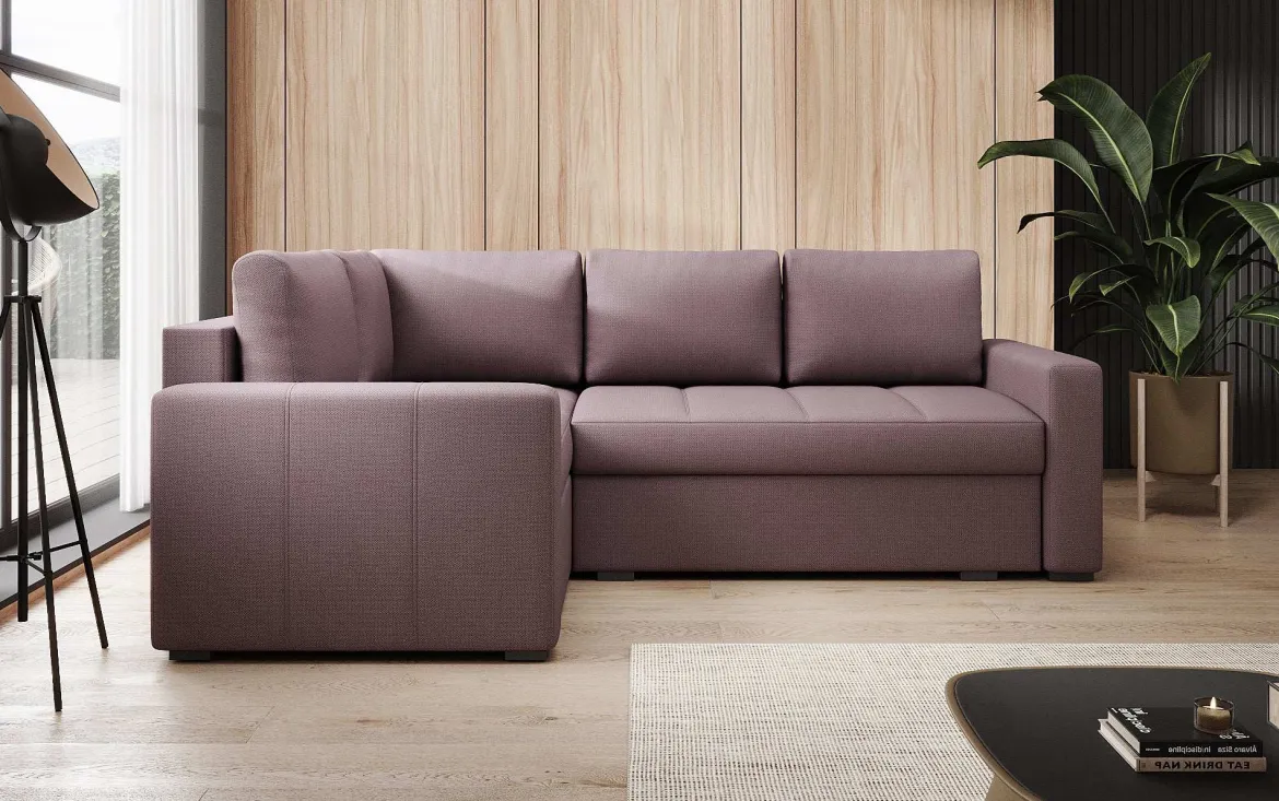 Designer Ecksofa Cortino mit Schlaffunktion und Stauraum