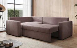 Designer Ecksofa Cortino mit Schlaffunktion und Stauraum