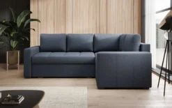 Designer Ecksofa Cortino mit Schlaffunktion und Stauraum