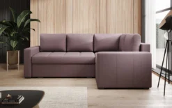 Designer Ecksofa Cortino mit Schlaffunktion und Stauraum
