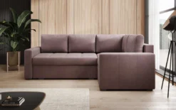 Designer Ecksofa Cortino mit Schlaffunktion und Stauraum