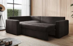 Designer Ecksofa Cortino mit Schlaffunktion und Stauraum