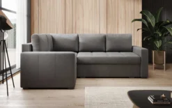 Designer Ecksofa Cortino mit Schlaffunktion und Stauraum