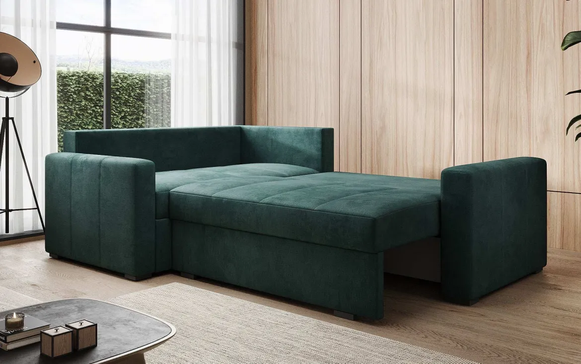 Designer Ecksofa Cortino mit Schlaffunktion und Stauraum