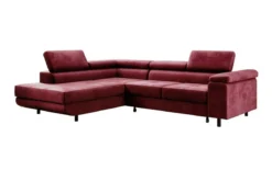 Designer Ecksofa Costa mit Schlaf- und Klappfunktion aus Samt