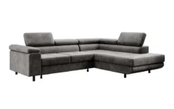 Designer Ecksofa Costa mit Schlaf- und Klappfunktion aus Samt