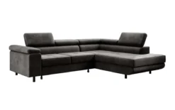 Designer Ecksofa Costa mit Schlaf- und Klappfunktion aus Samt