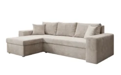 Designer Ecksofa Denver Cord mit Schlaf- und Klappfunktion