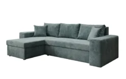 Designer Ecksofa Denver Cord mit Schlaf- und Klappfunktion