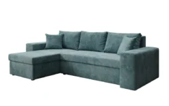 Designer Ecksofa Denver Cord mit Schlaf- und Klappfunktion