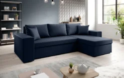 Designer Ecksofa Denver Kunstleder mit Schlaf- und Klappfunktion
