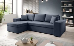 Designer Ecksofa Denver Stoff mit Schlaf- und Klappfunktion