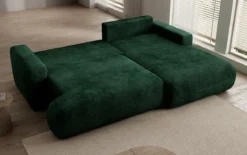 Designer Ecksofa Enzo mit Schlaf- und Klappfunktion in Cord