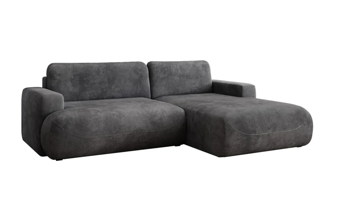 Designer Ecksofa Enzo mit Schlaf- und Klappfunktion in Cord
