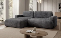 Designer Ecksofa Enzo mit Schlaf- und Klappfunktion in Cord