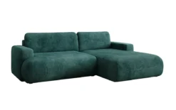 Designer Ecksofa Enzo mit Schlaf- und Klappfunktion in Cord