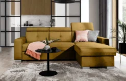 Designer Ecksofa Ferila mit Schlaf- und Klappfunktion