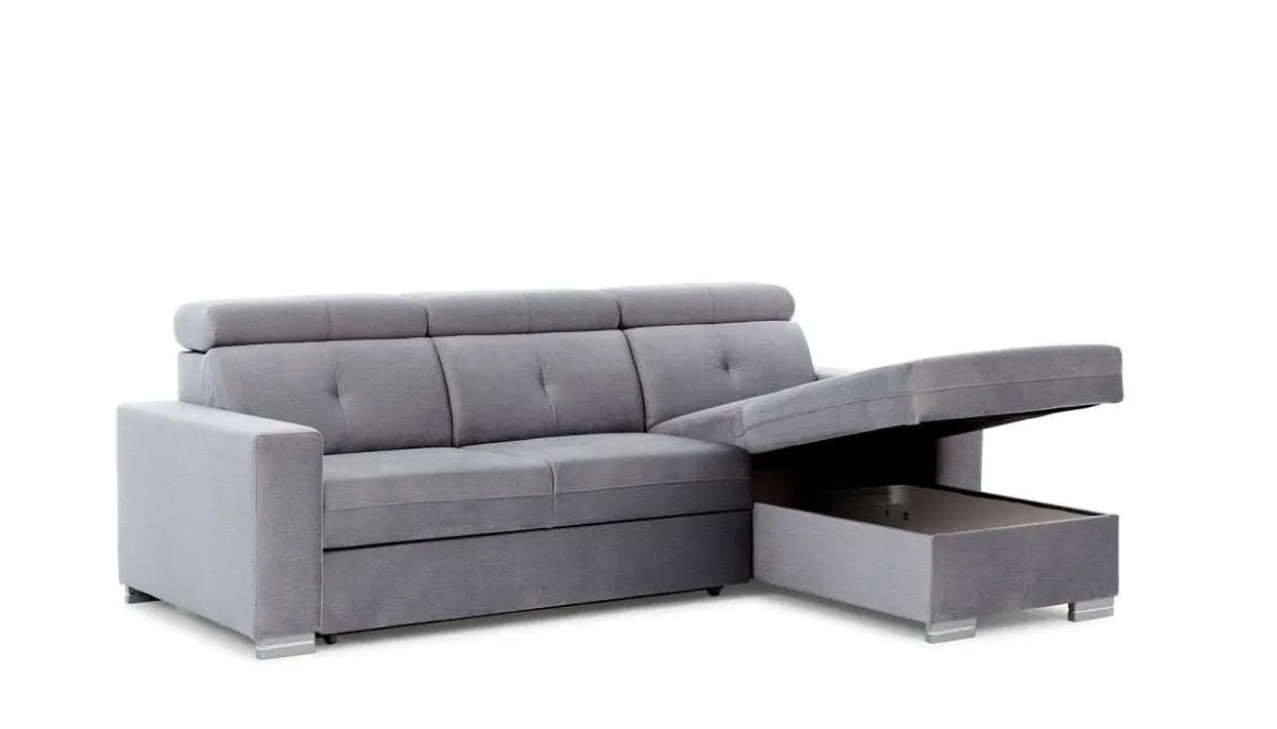 Designer Ecksofa Ferila mit Schlaf- und Klappfunktion