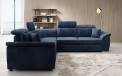 Designer Ecksofa Fernando mit Schlaffunktion und Stauraum