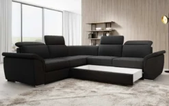 Designer Ecksofa Fernando mit Schlaffunktion und Stauraum