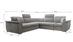 Designer Ecksofa Fernando mit Schlaffunktion und Stauraum