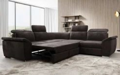 Designer Ecksofa Fernando mit Schlaffunktion und Stauraum