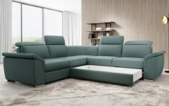 Designer Ecksofa Fernando mit Schlaffunktion und Stauraum