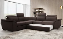 Designer Ecksofa Fernando mit Schlaffunktion und Stauraum
